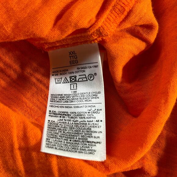 Old Navy Maxi Dress Womens 2XL Blazing Orange Sleeveless Pockets Vacation Beach - Picture 8 of 10